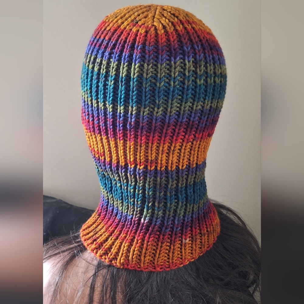 Multicolor Striped Knit Balaclava - Picture 6 of 8